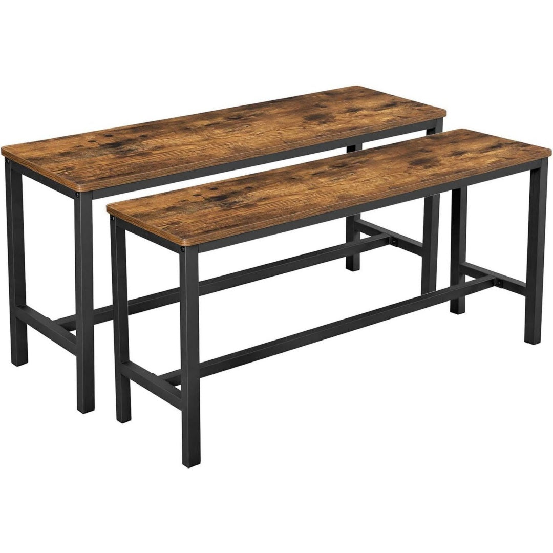 Marron banc rembourre en bois