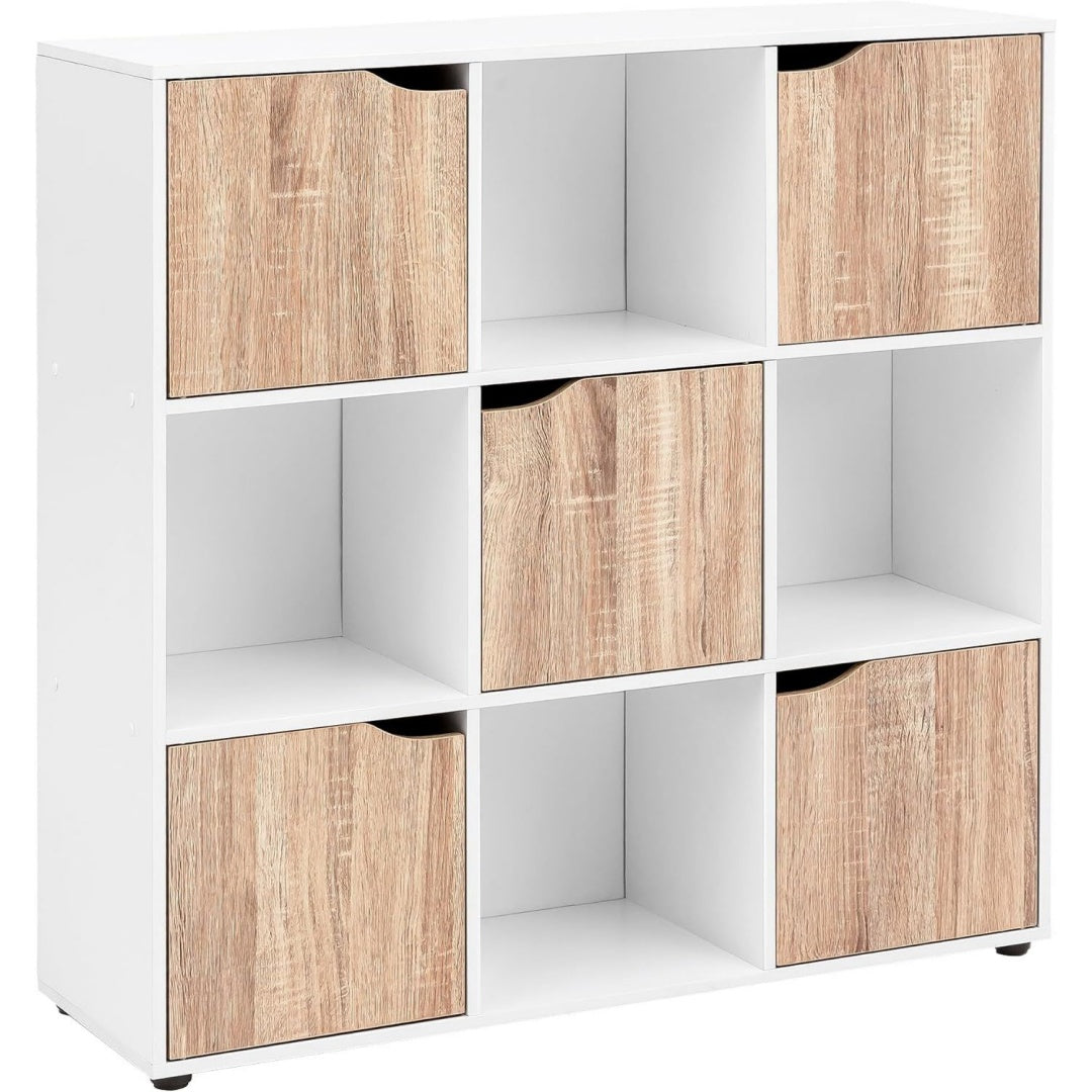 Tendance bibliotheque gris clair 89 x 29 x 91 cm