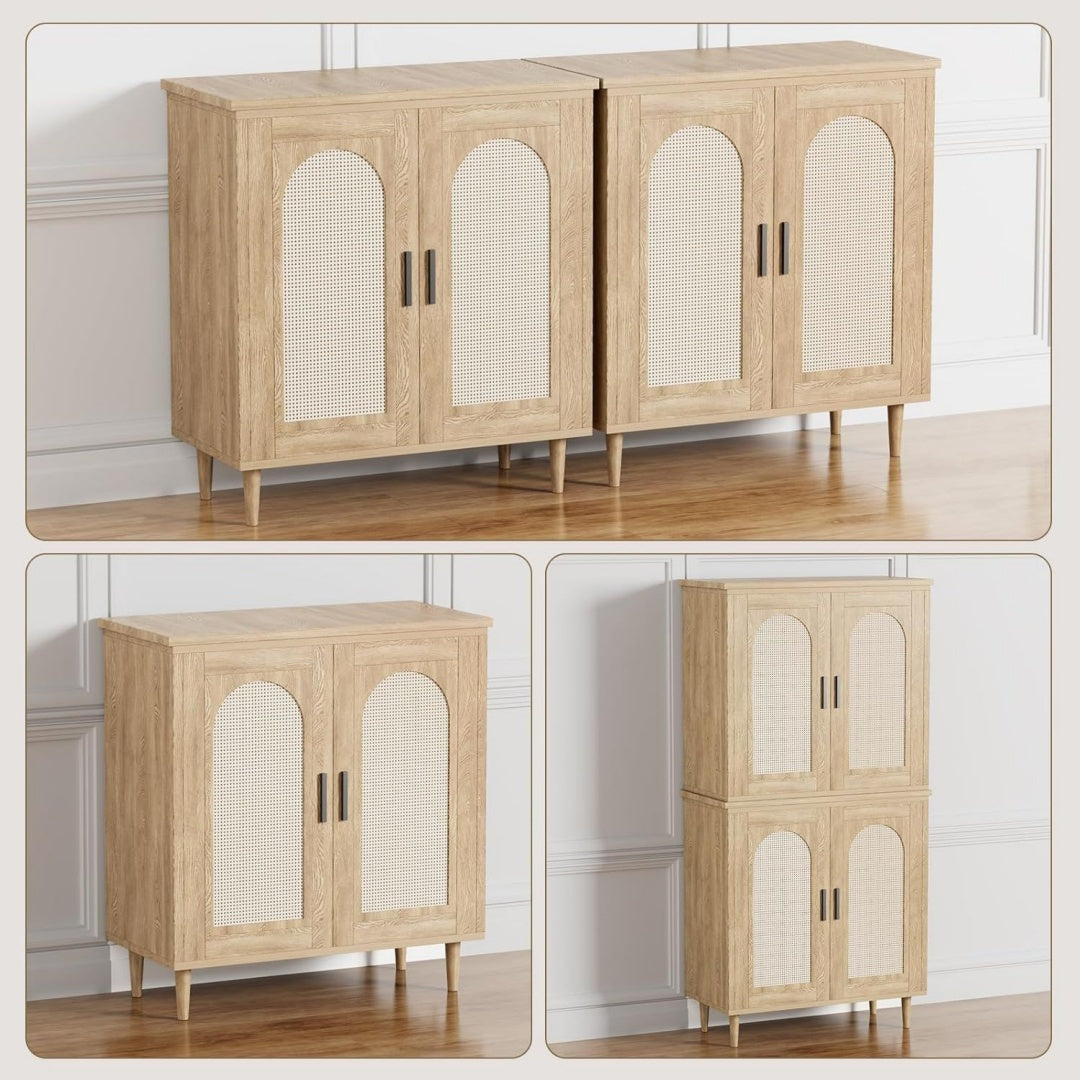 Buffet avec 2 portes beige, style moderne