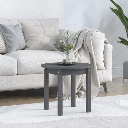 Table basse gris clair en pin
