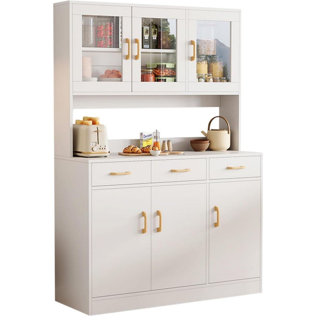 Buffet gris clair pour salle de bain 100 x 35 x 170 cm