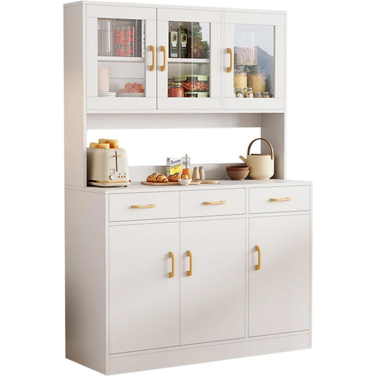 Buffet gris clair pour salle de bain 100 x 35 x 170 cm
