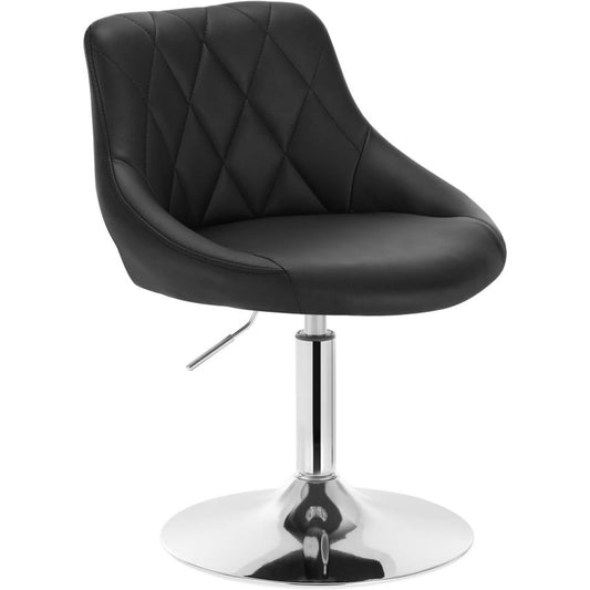 Tabouret rembourre gris fonce siege pivotant, 18.5 x 14.57 x 32.28 pouces