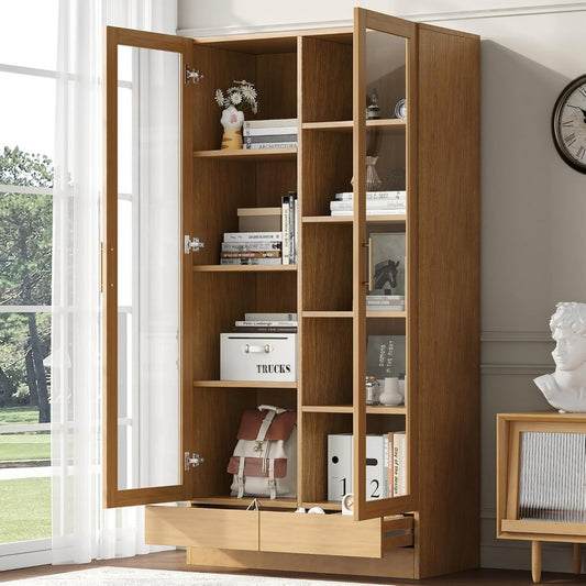 Meuble contemporaine placard marron en verre
