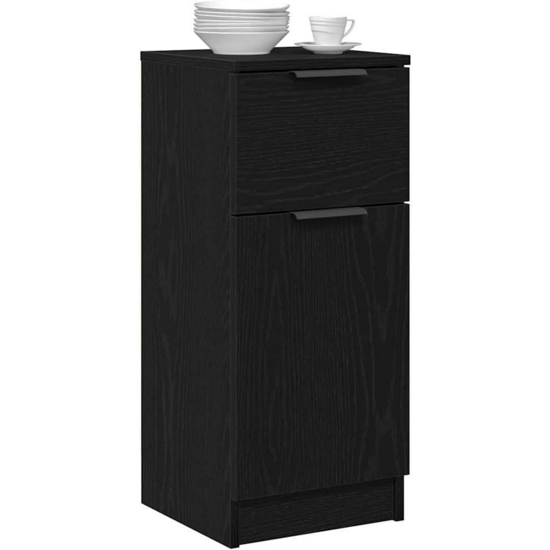 Buffet deco en bois massif noir pour le salon