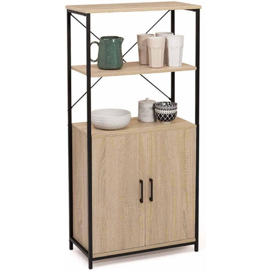 Beige buffet 60 x 30 x 125 cm style industriel
