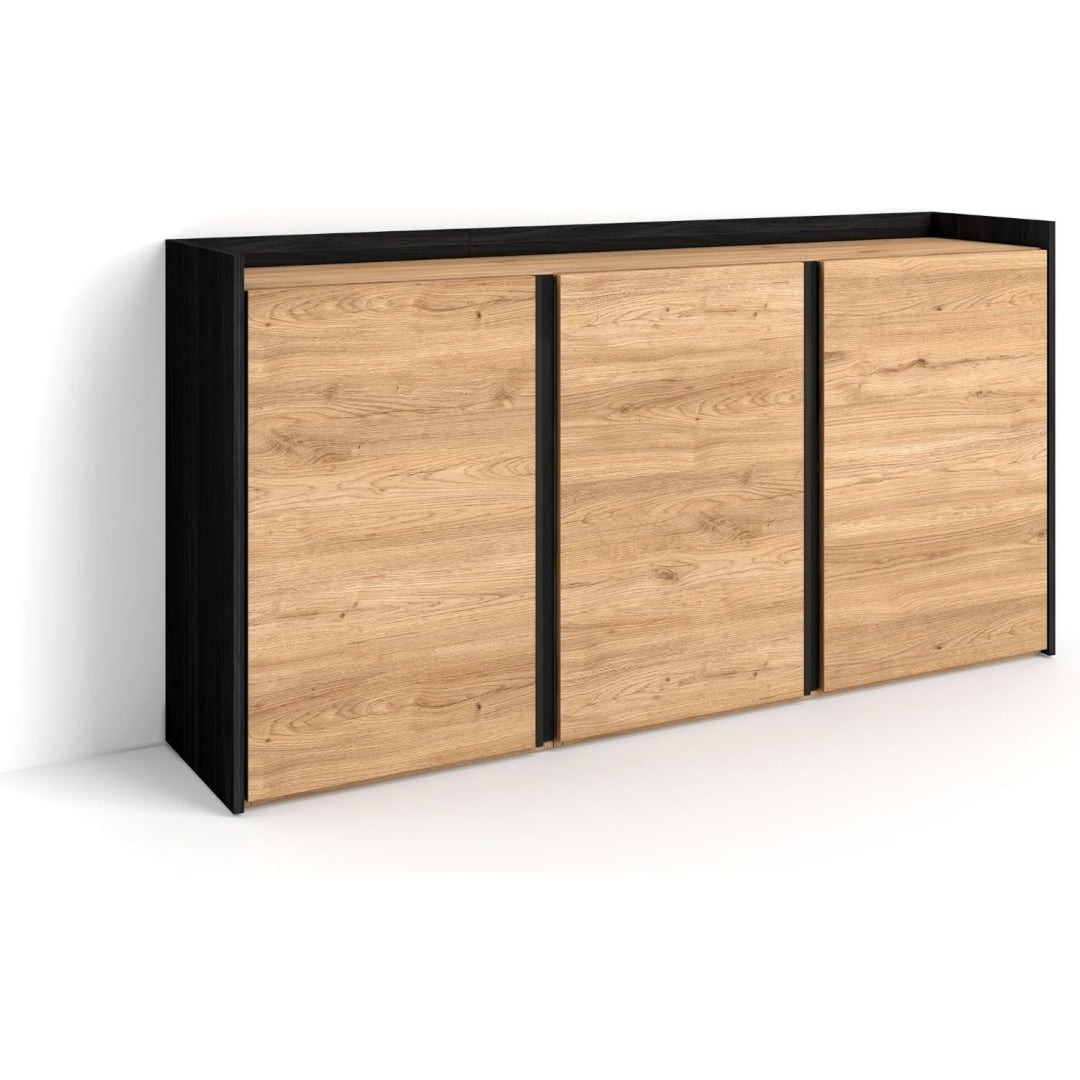 Pour salle a manger et plus, bahut marron en bois