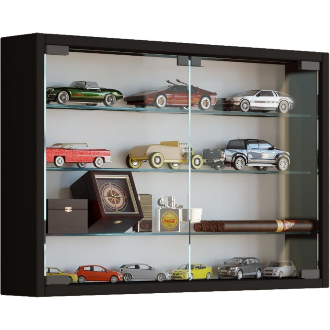 Vitrine gris fonctionnel eclairage LED