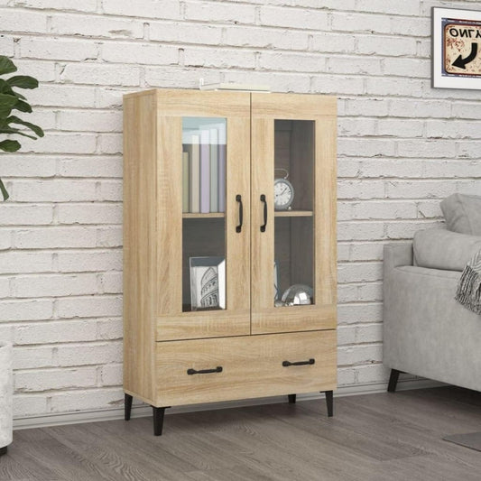Buffet en chene et verre espace optimise
