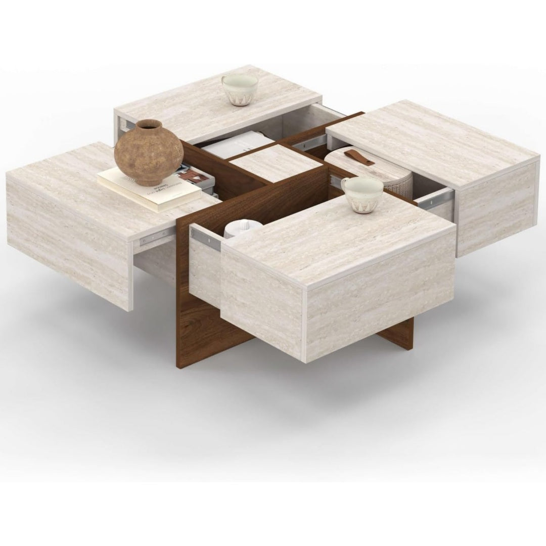Gris clair table basse style scandinave, 70 x 70 x 35