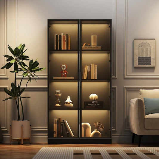 Marron vitrine 40 x 80 x 160 cm