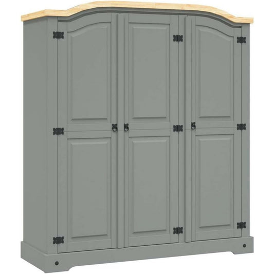 Belle armoire en bois de pin et metal