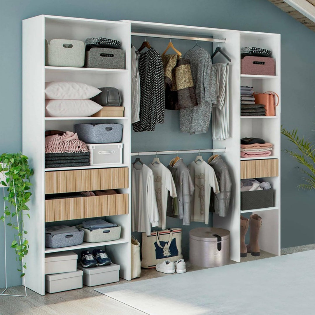 Armoire gris en chene ideale pour un quotidien simplifie