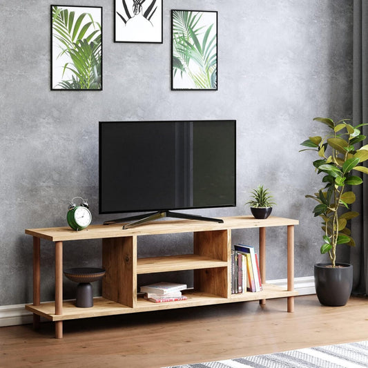 Meuble TV gris pour interieur 46 x 120 x 29 cm