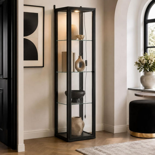 Gris ton bois, vitrine style moderne