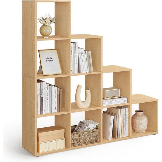 Bibliotheque design moderne marron 129.5 x 27 x 129.5 cm