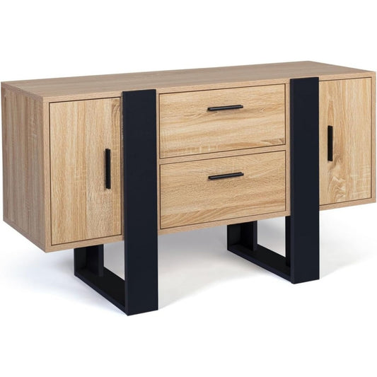 Marron buffet 60 x 40 x 105, style industriel bois