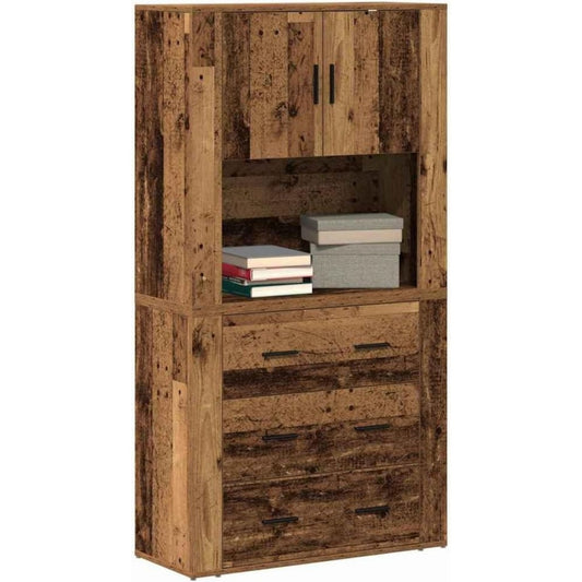 Credence marron hauteur reglable
