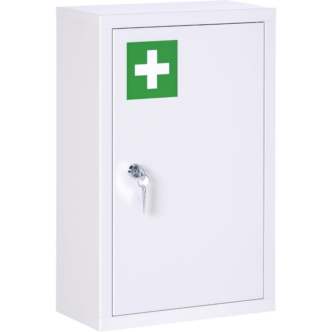 En verre, coffret pharmacie gris clair style moderne